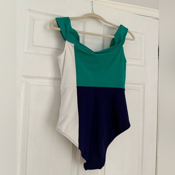 Flagpole off-the-shoulder colour block one-piece swimsuit - size XL - Picture 3 of 3